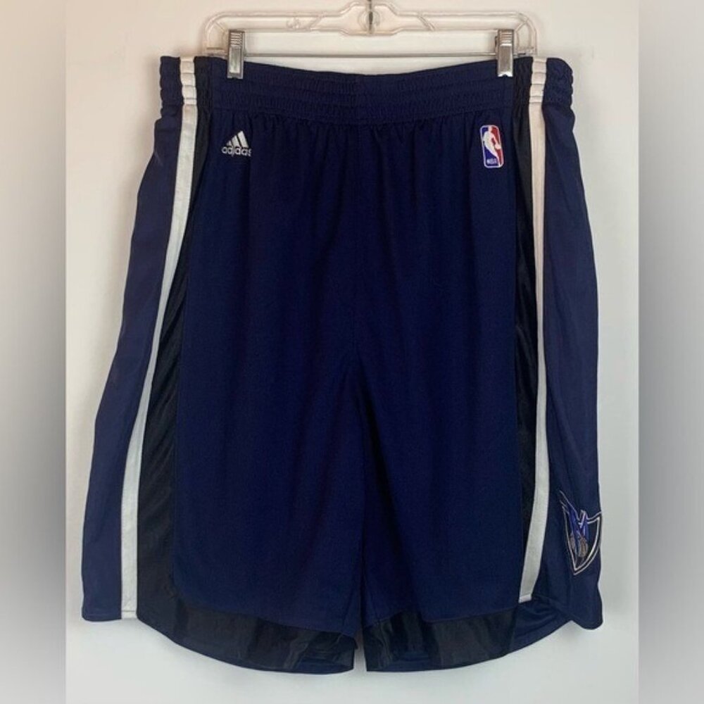 Dallas Mavericks Adidas Shorts Basketball NBA Blue Retro Shorts Licensed‎ Sz XL